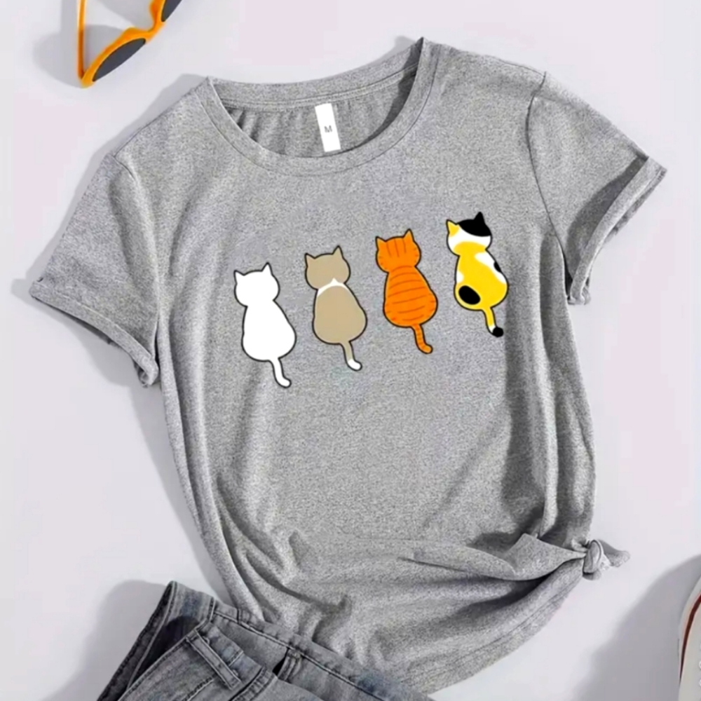 New CARTOON CATS TEE